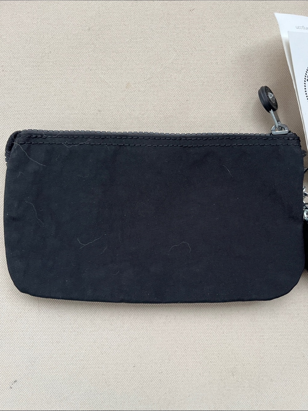 Kipling Black Zip Coin Pouch with Fuzzy Monkey Charm - Picture 6 of 8
